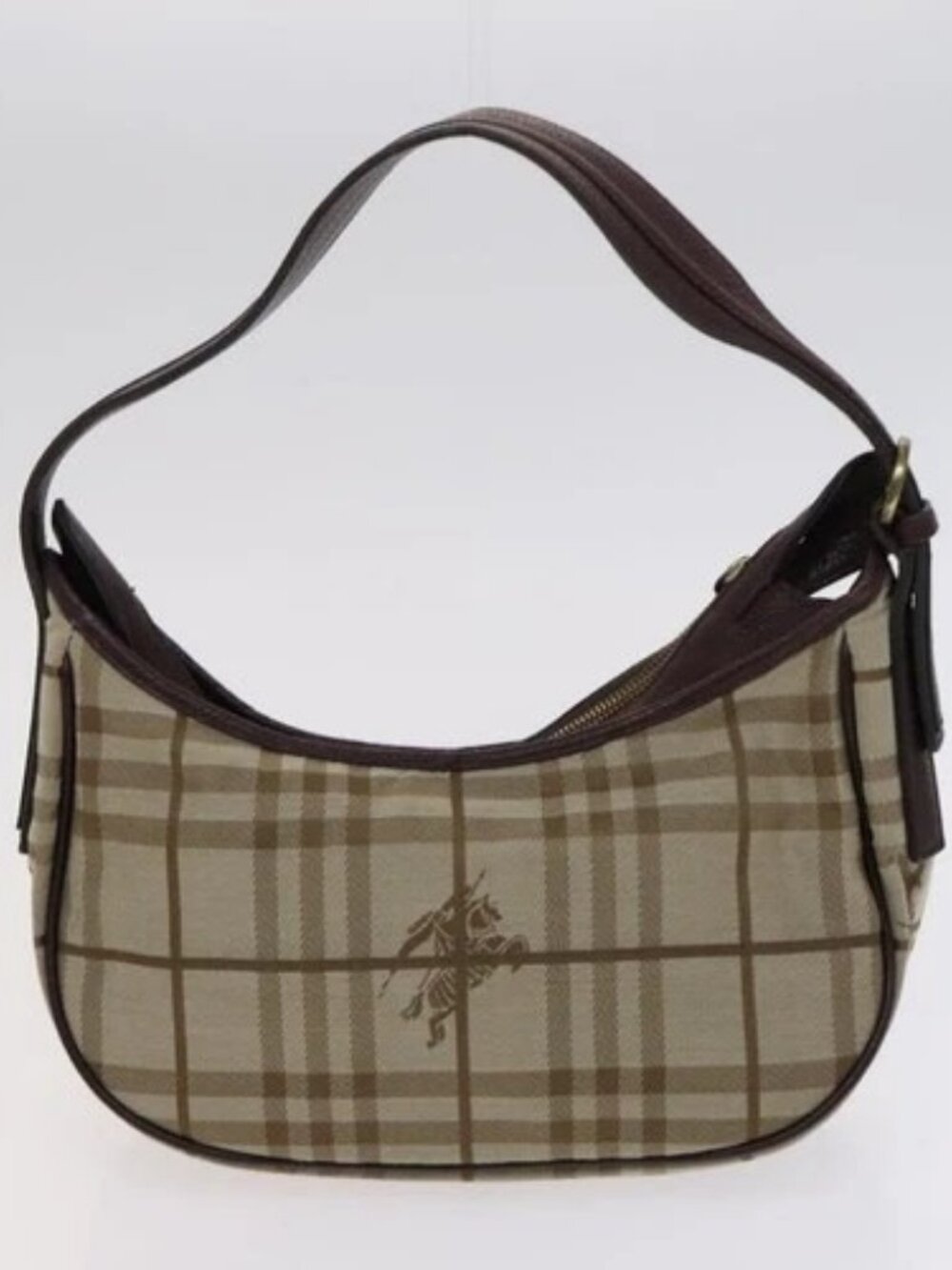 BURBERRY Nova Check Blue Label Shoulder Bag Canvas 2 Set Beige Gray Auth bs21820 - Picture 9 of 15